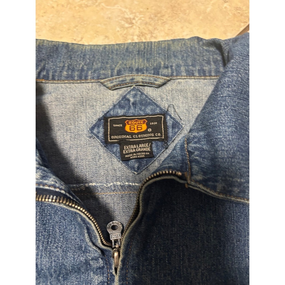 Y2k Vintage Route 66 Unisex Denim‎ Jacket size xl - Picture 3 of 9